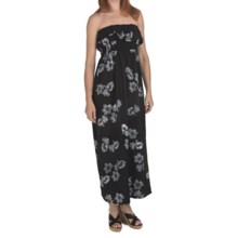 Nomadic Traders Rayon Batik Maxi Dress - Removable Straps (For Women) in Night Bloom - Closeouts