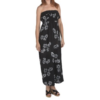 Nomadic Traders Rayon Batik Maxi Dress - Removable Straps (For Women) in Night Bloom