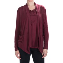 Nomadic Traders Route 66 Zaria Jacket - Stretch Jersey, Open Front (For Women) in Bordeaux - Closeouts