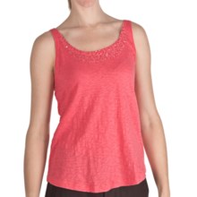 Nomadic Traders Sequin Tank Top - Cotton, Scoop Neck (For Women) in Coral - Closeouts