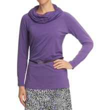 Nomadic Traders Transition Jersey Tunic Shirt - Ruched Cowl, Long Sleeve (For Women) in Amethyst - Closeouts