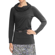 Nomadic Traders Transition Jersey Tunic Shirt - Ruched Cowl, Long Sleeve (For Women) in Black - Closeouts