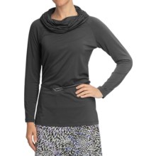 Nomadic Traders Transition Jersey Tunic Shirt - Ruched Cowl, Long Sleeve (For Women) in Charcoal - Closeouts