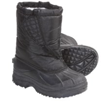Non-Quilted Lined Snow Boots (For Kids and Youth) in Black - Closeouts