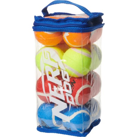 Nerf Non-Squeak Tennis Balls - 16-Pack - BLUE/GREEN/ORANGE/RED/BLUE/CLEAR ( )