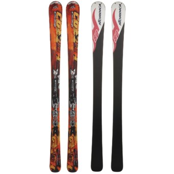 Nordica Hot Rod Tempest Skis with XBI CT Bindings in Burned Orange