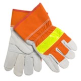 North American Trading Deerskin Gloves with Reflective Strip - Insulated (For Men and Women)