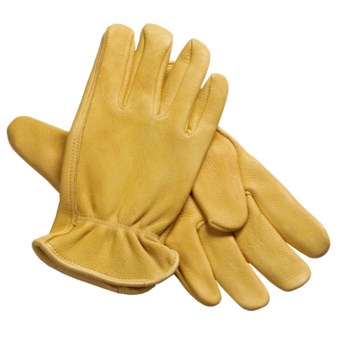 North American Trading Deerskin Work Gloves (For Men) in Tan