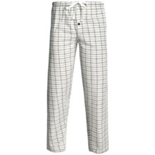 Northwest Blue Flannel Lounge Pants (For Men) in Cream - 2nds