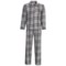 Northwest Blue Flannel Pajamas - Long Sleeve (For Men) in Grey