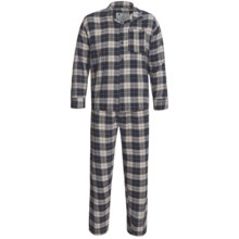 Northwest Blue Flannel Pajamas - Long Sleeve (For Men) in Natural - 2nds