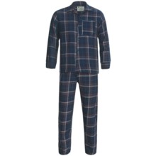 Northwest Blue Flannel Pajamas - Long Sleeve (For Men) in Navy - 2nds