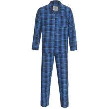 Northwest Blue Flannel Pajamas - Long Sleeve (For Men) in Turquoise - 2nds