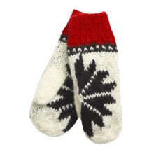 Norwear Dalur Handknit Wool Mittens - Fleece Lined (For Men and Women) in White - Closeouts