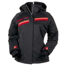 Obermeyer Capri Ski Jacket - Waterproof Insulated (For Women) in Black W/Red/Orange - Closeouts