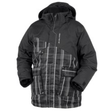 Obermeyer Cizzle Jacket - Insulated (For Boys) in Black Plaid - Closeouts