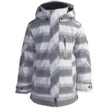 Obermeyer Iconic Jacket - Insulated (For Girls) in 14 Quarry Stripe Jacqrd - Closeouts