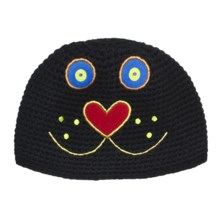 Obermeyer Kitty Knit Beanie Hat (For Little Kids) in Black - Closeouts