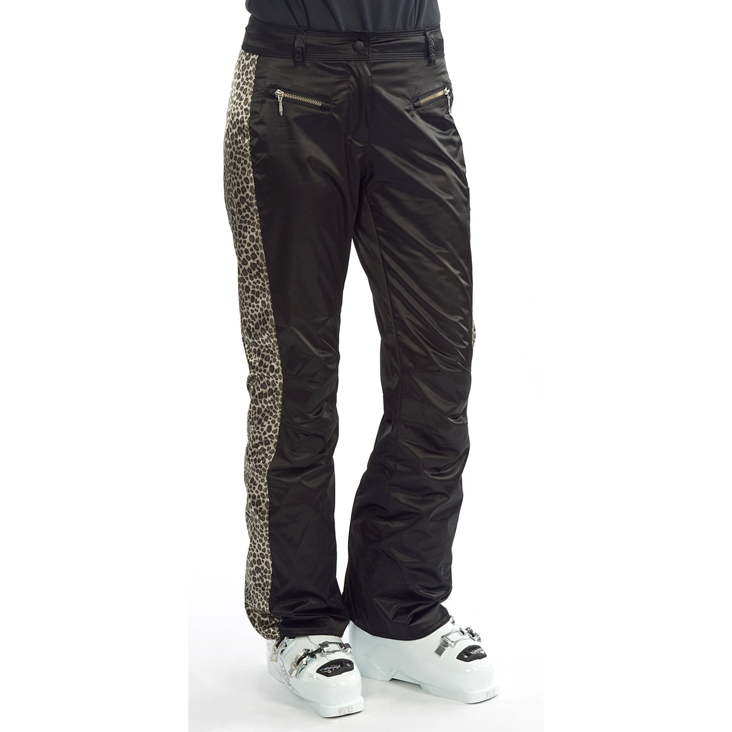 leopard ski pants