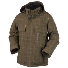 Obermeyer Method Jacket - Insulated (For Boys) in Mineral Micro Plaid - Closeouts