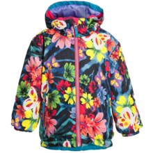 Obermeyer Serenity Print Jacket - Insulated (For Little Girls) in 25 Midnight Bf Grid Print - Closeouts