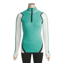 Obermeyer Tess Sweater - Zip Neck (For Women) in Aqua Frost - Closeouts
