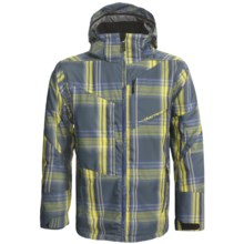 Obermeyer Teton Plaid Ski Jacket - Insulated (For Men) in Blue Sophisto Plaid - Closeouts