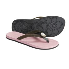 Ocean Minded Charm Meilani Sandals - Flip-Flops, Recycled Materials (For Women) in Pink - Closeouts