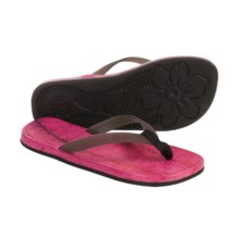 Ocean Minded Image Meilani Sandals - Flip-Flops (For Women) in Berry/Charcoal - Closeouts