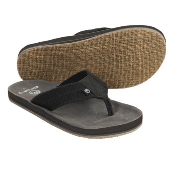 Ocean Minded Scorpion Sandals - Flip-Flops (For Men) in Charcoal/Black