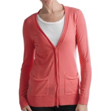Odeon by Belford Cotton Cardigan Sweater (For Women) in Coral - Closeouts