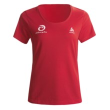 Odlo Base Layer Top - UPF 30+, Short Sleeve (For Women) in Formula One - Closeouts
