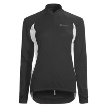 Odlo Mission Cycling Jersey - UPF 30+, Zip Neck, Long Sleeve (For Women) in Black/White - Closeouts