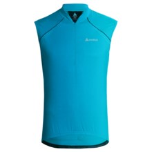 Odlo Thunder Cycling Jersey - Zip Neck, Sleeveless (For Men) in Methyl Blue - Closeouts