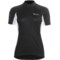 Black/White Odlo Zoom Cycling Jersey - UPF 30+, Zip Neck, Short Sleeve (For Women)