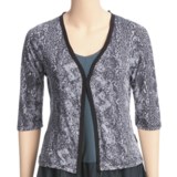 Ojai Burnout Cardigan Shirt - 3/4 Sleeve (For Women)