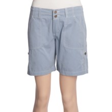 Ojai Fast Dry Roll-Up Shorts (For Women) in Blue Surf - Closeouts