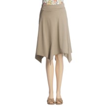 Ojai Jagged Edge Skirt - Stretch Cotton (For Women) in Taupe - Closeouts