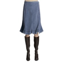 Ojai Snow Washed Embroidered Corduroy Skirt - Stretch (For Women) in Midnight - Closeouts