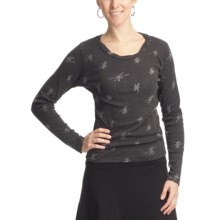Ojai Starry Night Burnout Shirt - Long Sleeve (For Women) in Black - Closeouts