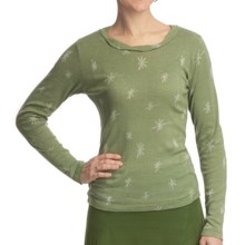 Ojai Starry Night Burnout Shirt - Long Sleeve (For Women) in Pesto - Closeouts