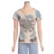 Ojai Tie-Dye V-Neck Shirt - Short Sleeve (For Women) in Taupe