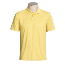 Oleg Casinni Performance Wicking Polo Shirt - Tonal Box-Weave, Short Sleeve (For Men) in Pale Banana - Closeouts