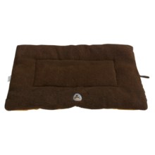 OllyDog Berber Fleece-Microsuede Dog Bed - Large, Rectangular in Chocolate/Camel - Closeouts