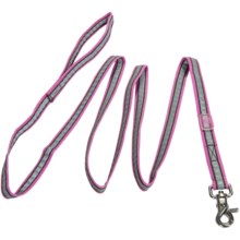 Ollydog Night Life Dog Leash - Reflective in Hot Pink/Chocolate - Closeouts