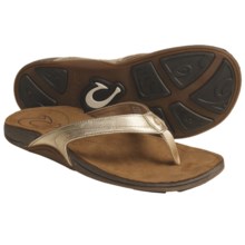 OluKai Kumu Thong Sandals - Leather (For Women) in Mica/Summer - Closeouts