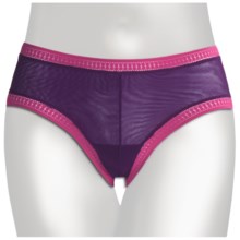 OnGossamer Mesh Hip Underwear - Low Rise, Boy Shorts (For Women) in After Hours/Very Cherry - Closeouts