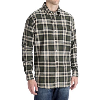 Options Attic Flannel Plaid Shirt - Long Sleeve (For Men) in Loden