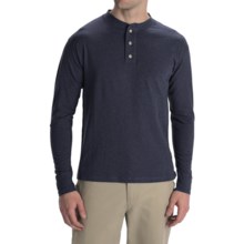 Options Top-Dyed Jersey Henley Shirt - Cotton, Long Sleeve (For Men) in Indigo - Closeouts