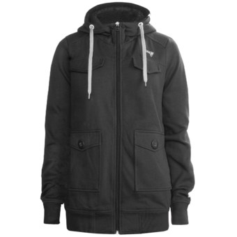 Orage Fergie Fleece Jacket - Full Zip, Hooded (For Women) in Black